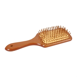 QHP Grooming sæt ROYAL - Naturbørster i æske /Brun - Manbørste med træskaft.